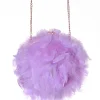 Juan Bernal Clutch^Bolso plumas lila