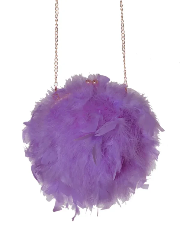 Juan Bernal Clutch^Bolso plumas lila oscuro