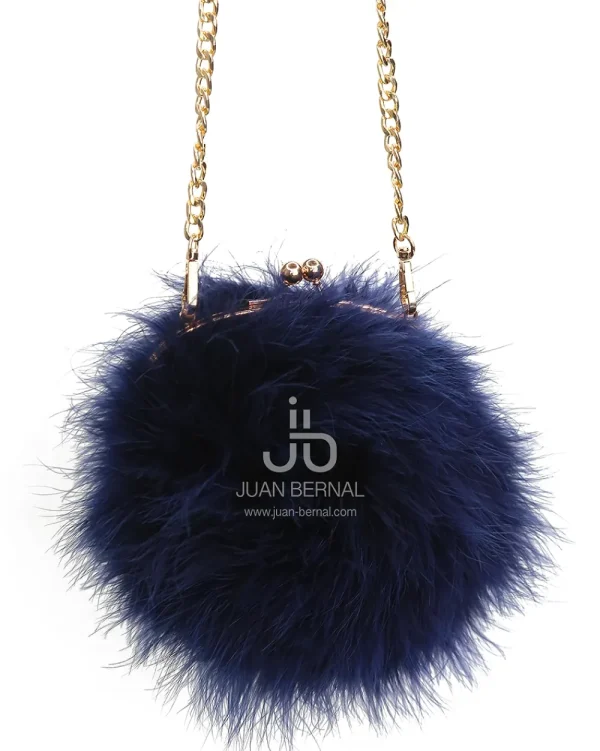Juan Bernal Clutch^Bolso plumón azul marino