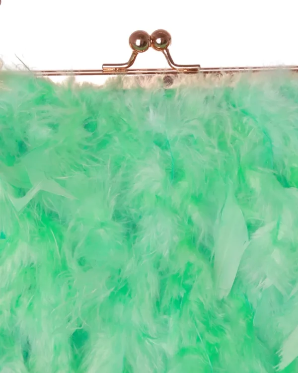 Juan Bernal Clutch^Clutch plumas rectangular manzana