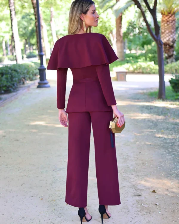 Juan Bernal Vestidos Largos | Vestidos^Conjunto Barbara Burdeos