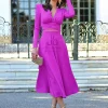 Juan Bernal Vestidos^Conjunto Marisa buganvilla