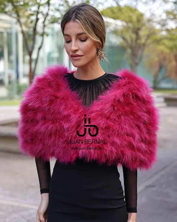 Juan Bernal Estolas^Estola Plumas Rosa Magenta