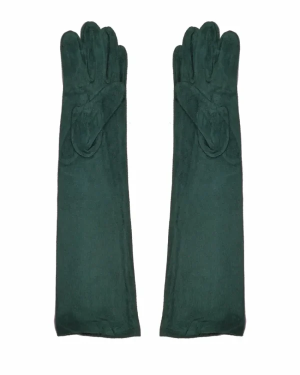 Juan Bernal Estolas^Guantes antelina verde oscuro