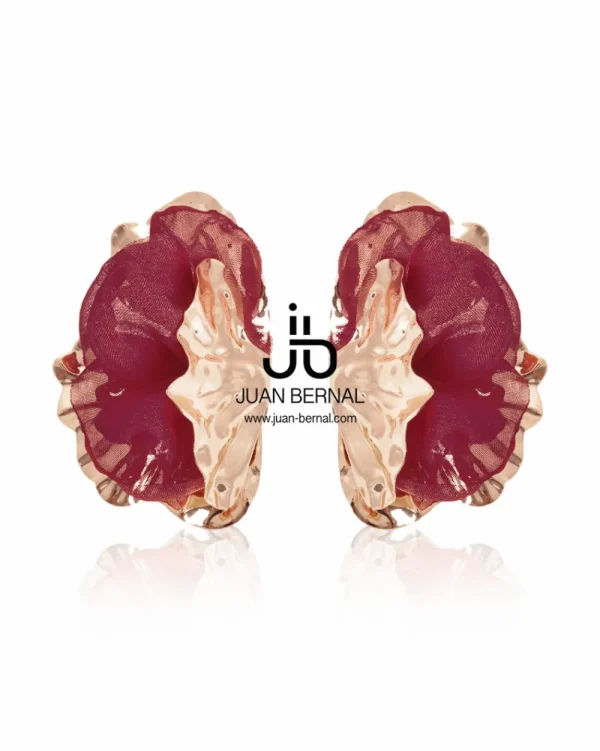 Juan Bernal Pendientes^Pendienes Dison granate