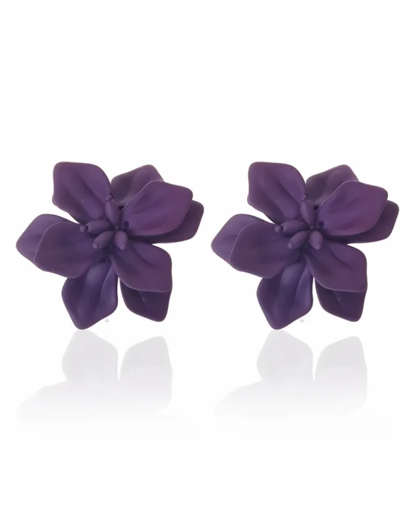 Juan Bernal Pendientes^Pendientes flor morada