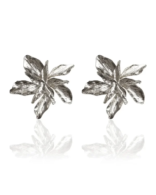 Juan Bernal Pendientes^Pendientes flor plata