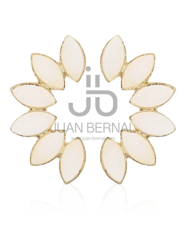 Juan Bernal Pendientes^Pendientes petalos Blancos Roto
