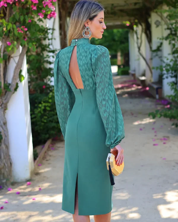 Juan Bernal Vestidos^Vestido Anna verde