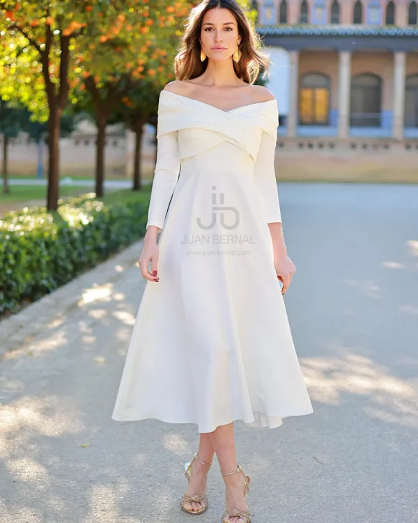 Juan Bernal Vestidos^Vestido Denice blanco