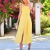 Juan Bernal Vestidos^Vestido Gisela amarillo