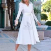 Juan Bernal Vestidos^Vestido Mia blanco